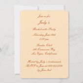 Invitation du Bachelorette Jars Mason Flower Orang (Dos)
