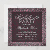 Invitation du Bachelorette Mod Swirls, Rose (Devant)