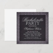 Invitation du Bachelorette Mod Swirls, violet (Devant / Derrière)