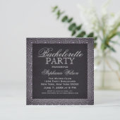 Invitation du Bachelorette Mod Swirls, violet (Debout devant)