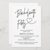 Invitation du Bachelorette Party Hen's Night Invit (Devant / Derrière)
