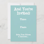Invitation du Bachelorette Swood Party (Dos)
