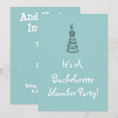 Invitation du Bachelorette Swood Party (Devant / Derrière)