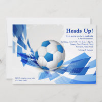 Invitation du bal de football bleu