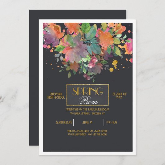 Invitation du bal de printemps (Devant / Derrière)