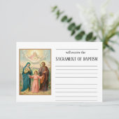 Invitation du baptême catholique (Debout devant)