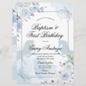 Invitation du Baptême d'argent mexicain espagnol (Devant / Derrière)