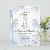 Invitation du Baptême espagnol mexicain Silver Cha (Debout devant)