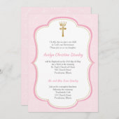 Invitation du baptême Princesse (Devant / Derrière)