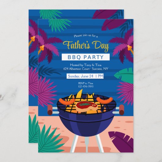 Invitation du barbecue (Devant / Derrière)