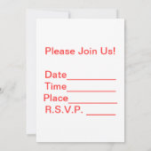 Invitation du barbecue (Dos)