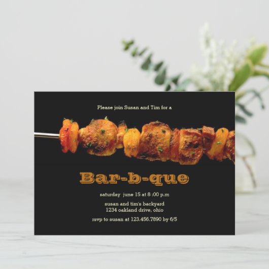 Invitation du barbecue/barbecue (Debout devant)