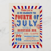 Invitation du barbecue du 4 juillet (Devant / Derrière)