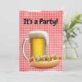 Invitation du barbecue En vichy (Debout devant)