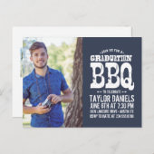 Invitation du barbecue Rustique | Couleurs modifia (Devant / Derrière)