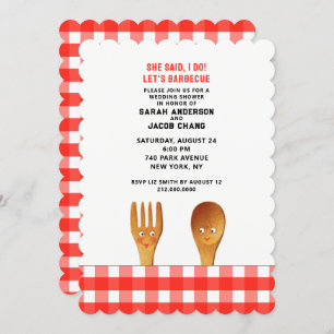 Invitation du barbecue wedding shower