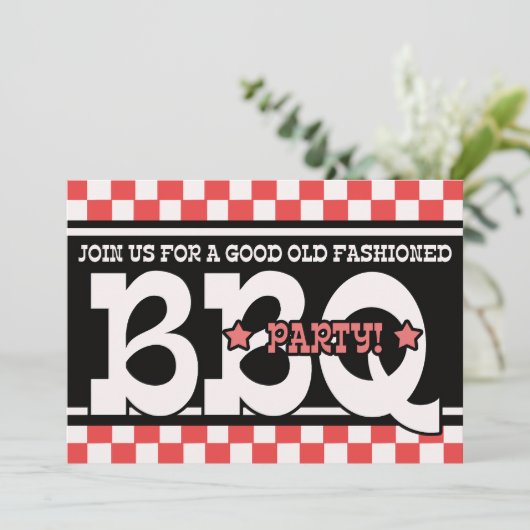 Invitation du Barbeque Party (Debout devant)