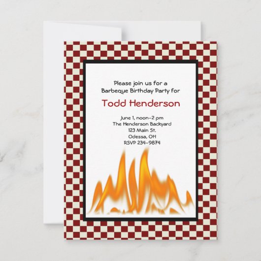 Invitation du Barbeque Party (Devant)