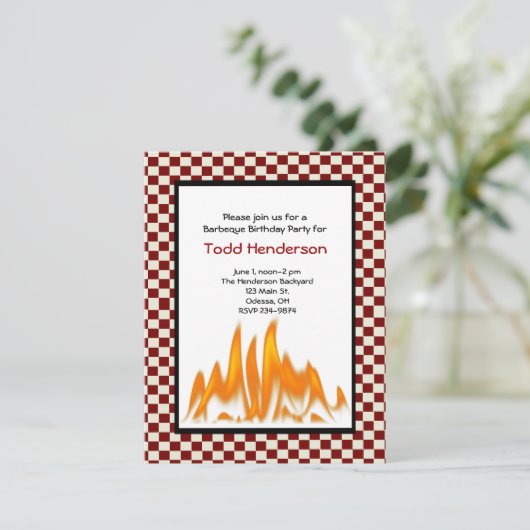 Invitation du Barbeque Party (Debout devant)