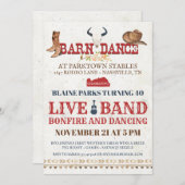 Invitation du Barn Dance Party | Rodeo Cowboy Part (Devant / Derrière)