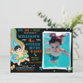 Invitation du bassin d'invitation à l'anniversaire (Debout devant)