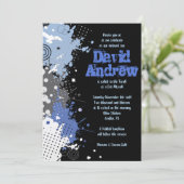 Invitation du Bat mitzvah à barres SPLATÉES (Debout devant)