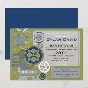 Invitation du Bat mitzvah Barre GEARS