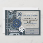 Invitation du Bat mitzvah Barre GEARS (Devant)
