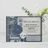 Invitation du Bat mitzvah Barre GEARS (Debout devant)