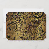 Invitation du Bat mitzvah circulaire GOLDEN (Dos)