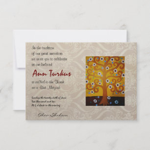 Invitation du Bat mitzvah de barre