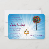 Invitation du Bat mitzvah de barre (Devant)
