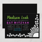 Invitation du Bat mitzvah de barre de CRÉATION (Devant / Derrière)