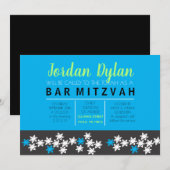 Invitation du Bat mitzvah de barre de CRÉATION (Devant / Derrière)