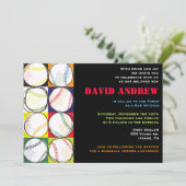 Invitation du Bat mitzvah de base-ball à thème Ret (Debout devant)