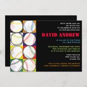 Invitation du Bat mitzvah de base-ball à thème Ret (Devant / Derrière)