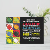 Invitation du Bat mitzvah de la barre à thème du f (Debout devant)