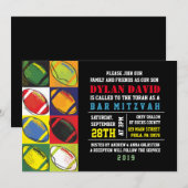 Invitation du Bat mitzvah de la barre à thème du f (Devant / Derrière)