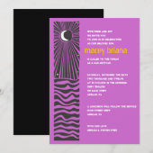 Invitation du Bat mitzvah de la barre d'eau MOON S (Devant / Derrière)