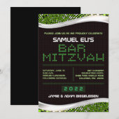 Invitation du Bat mitzvah de la barre des JEUX VID (Devant / Derrière)