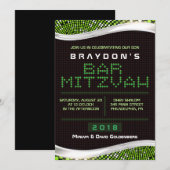 Invitation du Bat mitzvah de la barre des JEUX VID (Devant / Derrière)