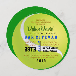 Invitation du Bat mitzvah de la barre RONDE TENNIS