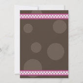 Invitation du Bat mitzvah de la Bow Pois rose Brow (Dos)