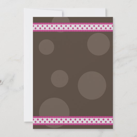 Invitation du Bat mitzvah de la Bow Pois rose Brow (Dos)