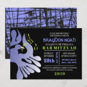 Invitation du Bat mitzvah de la Dove de la Paix du (Devant / Derrière)