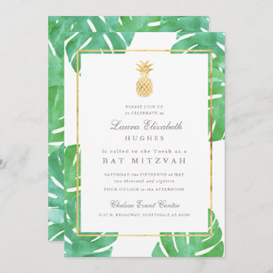 Invitation du Bat mitzvah de l'ananas tropical