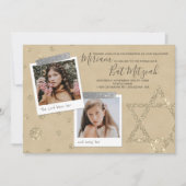 Invitation du Bat mitzvah de Parties scintillant d (Devant)