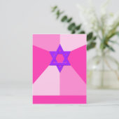 Invitation du Bat mitzvah de réception RSVP rose (Debout devant)