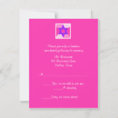 Invitation du Bat mitzvah de réception RSVP rose (Dos)