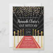 Invitation du Bat mitzvah de tapis rouge Hollywood (Devant)
